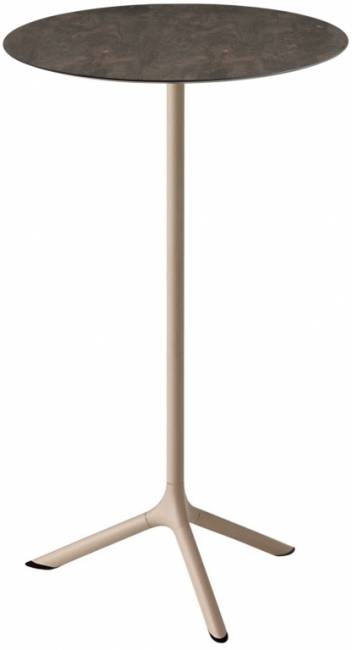 Стол ламинированный барный складной Tripe Folding тортора, кортен Ø600х1100 мм