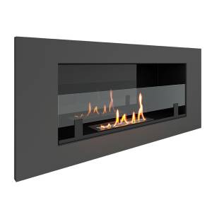 Биокамин встраиваемый SteelHeat LONG 900 LITE Small (Стекло + Стемалит)