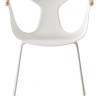 Кресло пластиковое Fox беленый ясень, белый 605х535х790 мм