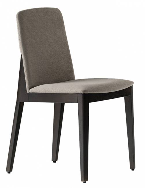 Стул деревянный мягкий Allure венге, серый 465х550х850 мм