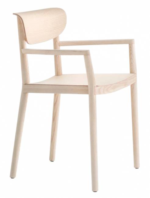 Кресло деревянное Tivoli беленый ясень 565х540х780 мм