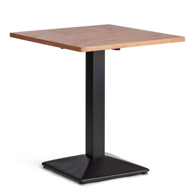 Стол Рагнарок/Ragnarok дерево вяз/железная опора, 70х70х76см, груша №3/черный груша №3/черная опора дерево вяз/железная опора