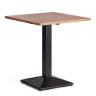 Стол Рагнарок/Ragnarok дерево вяз/железная опора, 70х70х76см, груша №3/черный груша №3/черная опора дерево вяз/железная опора