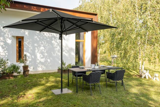 Кресло плетеное с подушкой Panama черный, темно-серый, черный 610х570х790 мм