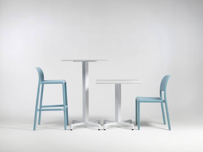 Стул пластиковый Riva Bistrot голубой 490х540х830 мм