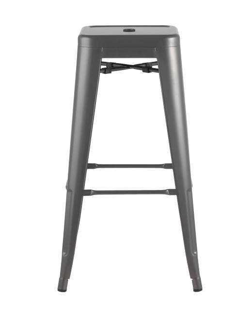 Стул барный TOLIX серебристый матовый