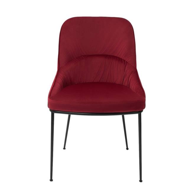Кресло Etna винное, основание черный металл
