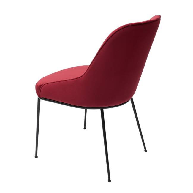 Кресло Etna винное, основание черный металл