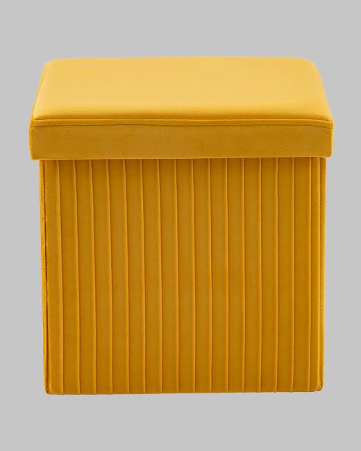 Пуф складной с ящиком Store Square жёлтый