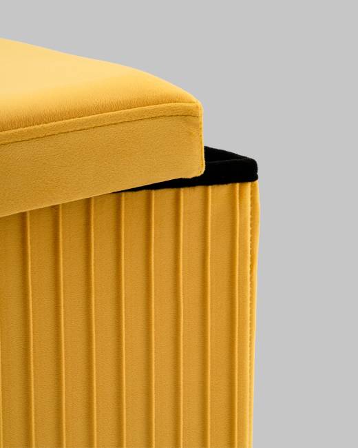 Пуф складной с ящиком Store Square жёлтый