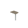 WN.104.OD.L / Приставка боковая малая 500х856х750, левая / цвет: дуб темный, опора табулярная серебрянный металлик