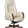 Кресло офисное / Верди / Verdi / слоновая кость кожа