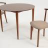 Стол Pawook К 100 орех со стульями Франк ПМ орех/бежевая рогожка