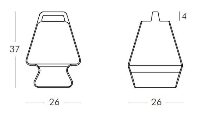 Светильник пластиковый настольный Pret-a-Porter Lighting 260х260х370 мм