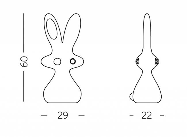 Фигура пластиковая Кролик Bunny Standard 290х220х600 мм