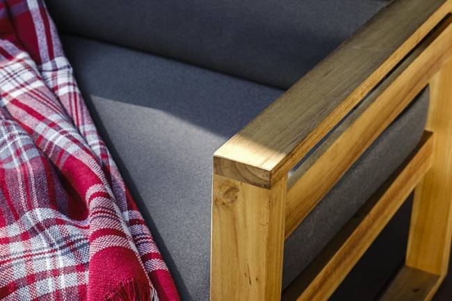 Софа BOOKA 2-х местная с левым подлокотником из акации  Joygarden