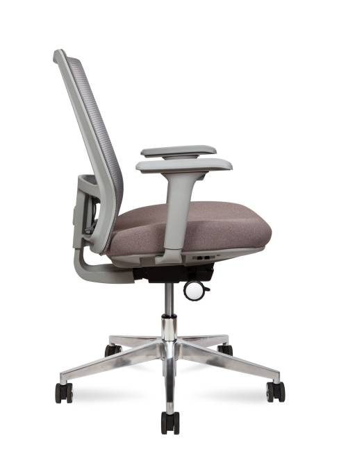 Кресло офисное / Вектор / Vector  / серный пластик / серая ткань / серая сетка