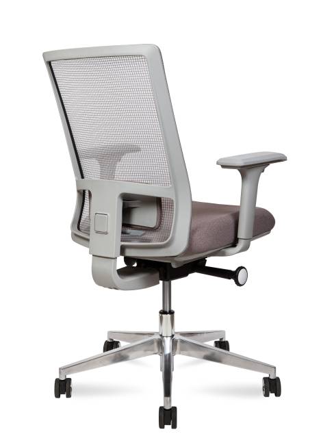 Кресло офисное / Вектор / Vector  / серный пластик / серая ткань / серая сетка