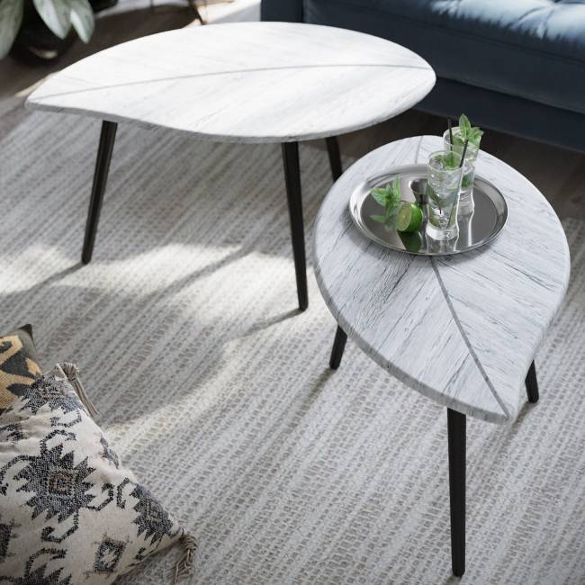 Стол журнальный Берли (12 мм) дуб грей/чёрный Стол журнальный Берли (12 мм) дуб грей/чёрный