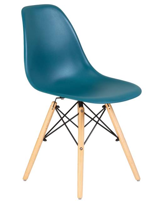 Стул обеденный DOBRIN DSW, ножки светлый бук, цвет морской волны (G-05)