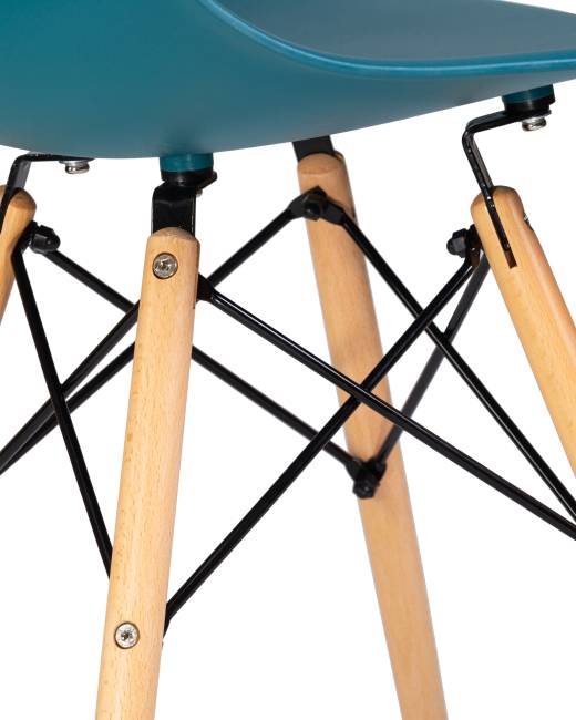 Стул обеденный DOBRIN DSW, ножки светлый бук, цвет морской волны (G-05)