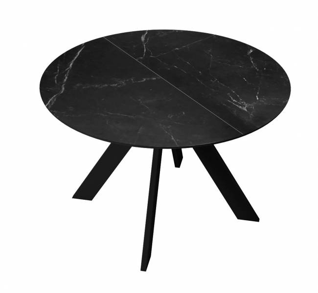 Стол DikLine SKC90 d900 Керамика Черный мрамор/подстолье черное/опоры черные Стол DikLine SKC90 d900 Керамика Черный мрамор/подстолье черное/опоры черные