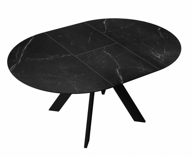 Стол DikLine SKC90 d900 Керамика Черный мрамор/подстолье черное/опоры черные Стол DikLine SKC90 d900 Керамика Черный мрамор/подстолье черное/опоры черные