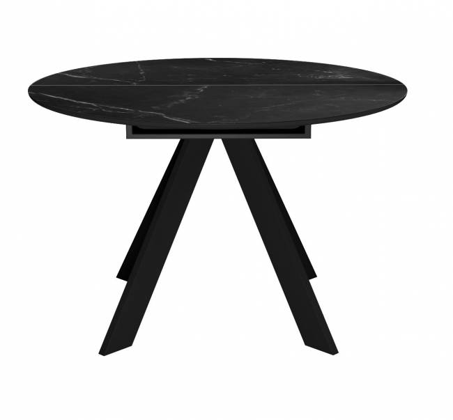 Стол DikLine SKC90 d900 Керамика Черный мрамор/подстолье черное/опоры черные Стол DikLine SKC90 d900 Керамика Черный мрамор/подстолье черное/опоры черные