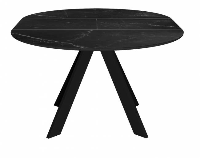 Стол DikLine SKC90 d900 Керамика Черный мрамор/подстолье черное/опоры черные Стол DikLine SKC90 d900 Керамика Черный мрамор/подстолье черное/опоры черные