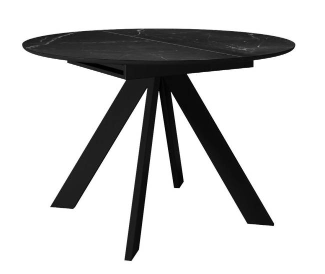 Стол DikLine SKC90 d900 Керамика Черный мрамор/подстолье черное/опоры черные Стол DikLine SKC90 d900 Керамика Черный мрамор/подстолье черное/опоры черные