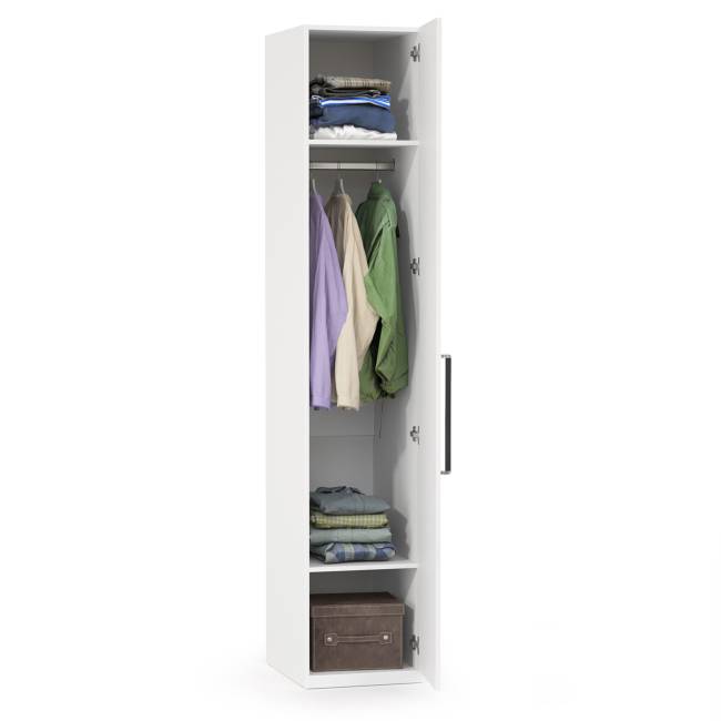 Шкаф-пенал Валенсия 13.207 цвет белый шагрень