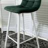 Барный стул LECCO UF910-14 DARK GREEN, велюр/белый каркас, 4 шт./2 кор. М-City