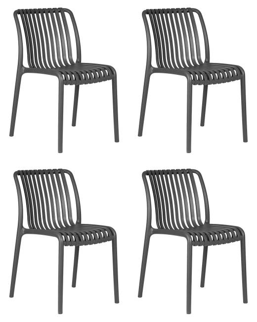 Набор 4 шт Стул обеденный DOBRIN WALTER, темно-серый