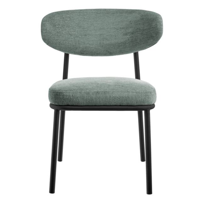 Стул Lucas 2 шалфей шенилл с чёрными ножками Стул Lucas 2 шалфей шенилл с чёрными ножками