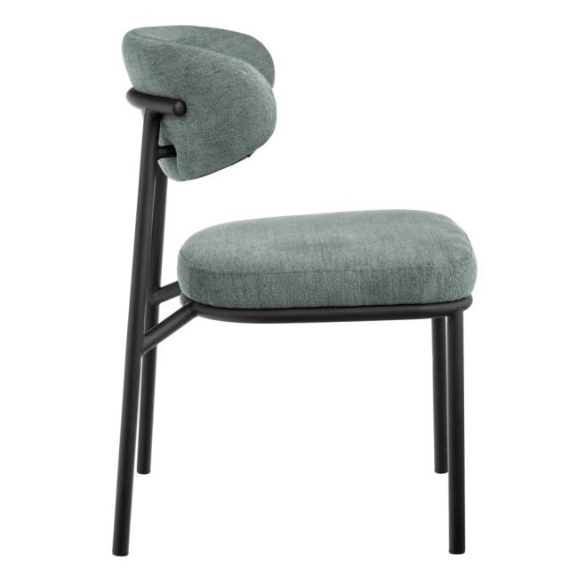 Стул Lucas 2 шалфей шенилл с чёрными ножками Стул Lucas 2 шалфей шенилл с чёрными ножками