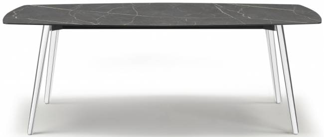 Стол ламинированный Squid алюминиевый, черный мрамор Сахара 2090х1080х730 мм