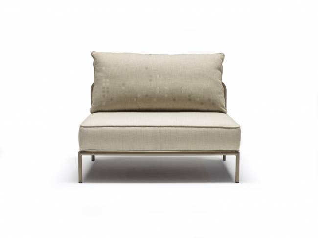 Модуль центральный с подушками Flap тортора, кремовый 1100х850х880 мм