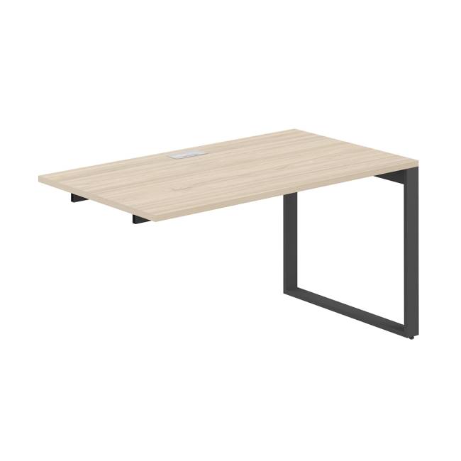 AG.188.AR.L.72.AN / Секция рабочей станции 1400х800х750 / профиль О-образный: 70х20 антрацит; лючок: серебро; столешница: акация равелло