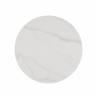 Стол Tulip D90, столешница керамика белый мрамор /опора белый