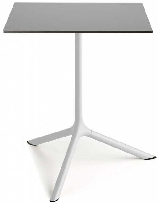 Стол ламинированный обеденный Tripe Maxi белый, светло-серый 700х700х740 мм