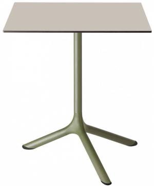 Стол ламинированный обеденный Tripe оливковый, тортора 600х600х740 мм