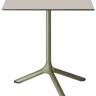 Стол ламинированный обеденный Tripe оливковый, тортора 600х600х740 мм