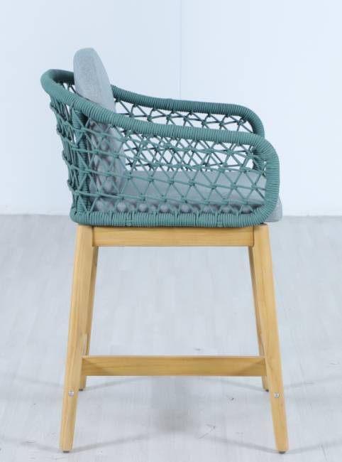 Кресло полубарное деревянное с подушками Cambria натуральный, мальмо 562х569х912 мм