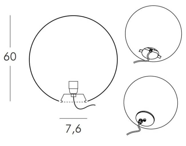 Светильник пластиковый Шар 60 Globo Lighting OUT белый Ø600х600 мм Светильник пластиковый Шар 60 Globo Lighting OUT белый Ø600х600 мм