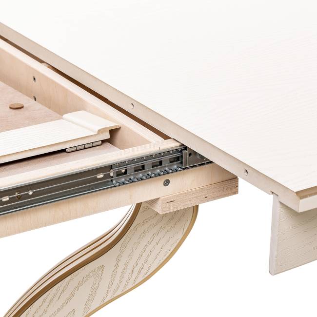 Стол раздвижной Leset Ромео 1Р Слоновая кость патина золото