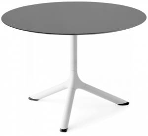 Столик ламинированный кофейный Tripe белый, антрацит Ø700х510 мм