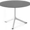 Столик ламинированный кофейный Tripe белый, антрацит Ø700х510 мм