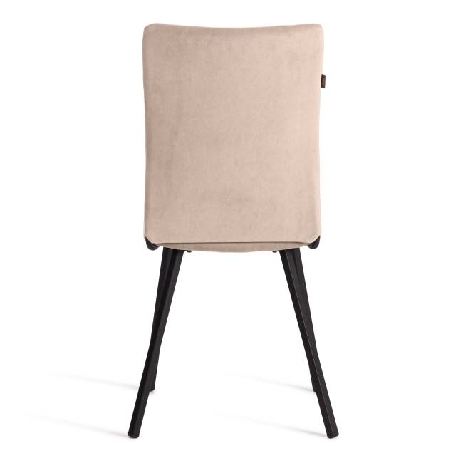 Стул обеденный La Rousse/Ля Русс (2шт. в упаковке) Нью, велюр, бежевый/черный, 7, 45х55х93см (Комплект из 2 шт.) бежевый/черный велюр