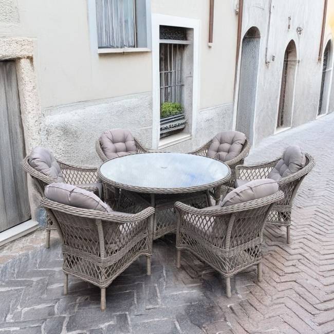 Комплект мебели T219/LV-217 Beige (6+1) с подушками в комплекте