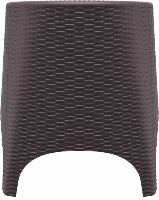 Кресло пластиковое плетеное с подушкой Aruba коричневый 740х750х800 мм